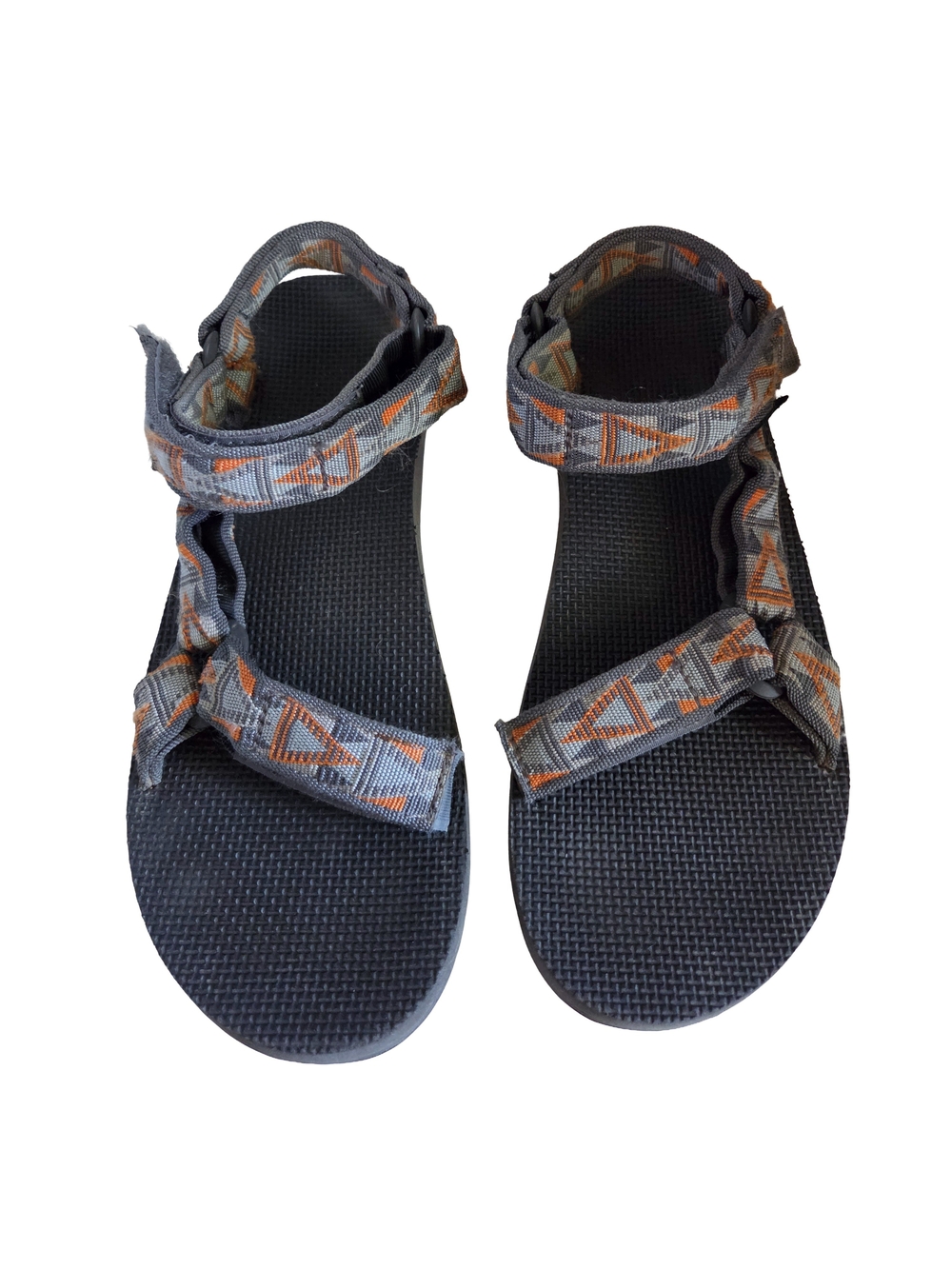 Men's Teva Original Universal Sandals Geometric Mosaic Brown Adjustable Straps - Picture 2 of 10